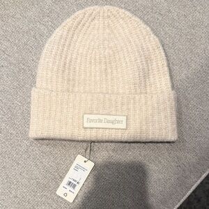 Favorite Daughter Beige Knit Beanie